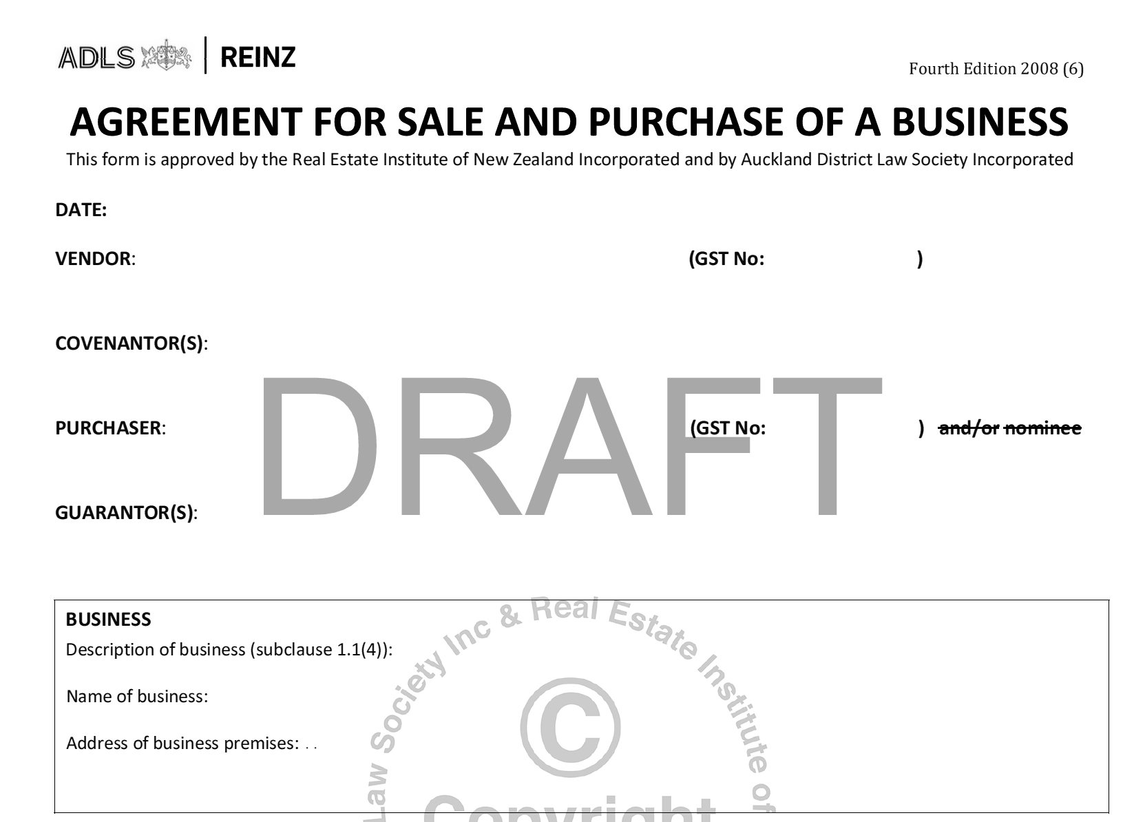 AGREEMENT FOR SALE AND PURCHASE OF A BUSINESS Acquisition Agents